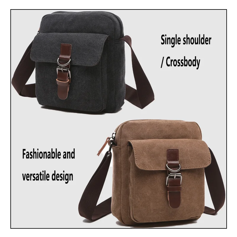 

Men Canvas Messenger Bag Vintage Brand Business Casual Travel Shoulder Bag Laptop Crossbody Bags For Man Bolso Hombre Retro Male