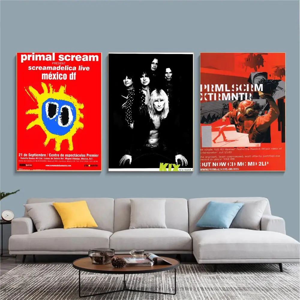 band P-Primal Scream-M Painting Calligraphy Nature Inspired Artwork for Living Room  Home Decoration