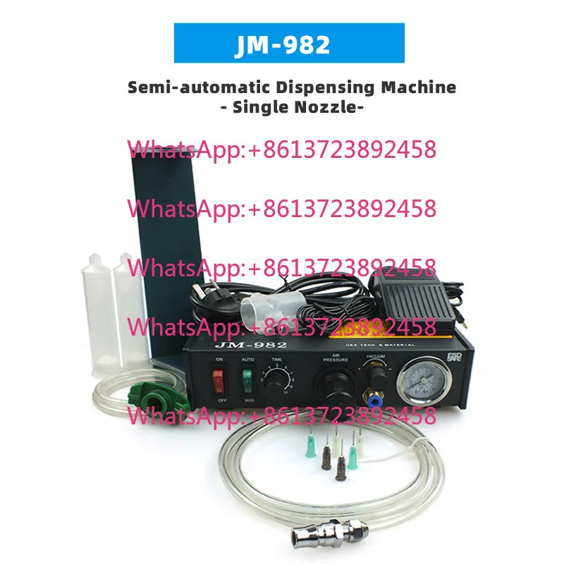 GAOYUAD JM-982 Semi-Automatic Pneumatic Glue Dispenser Controller Solder Paste Liquid Dispensing Machine 1 kW 220V Industrial