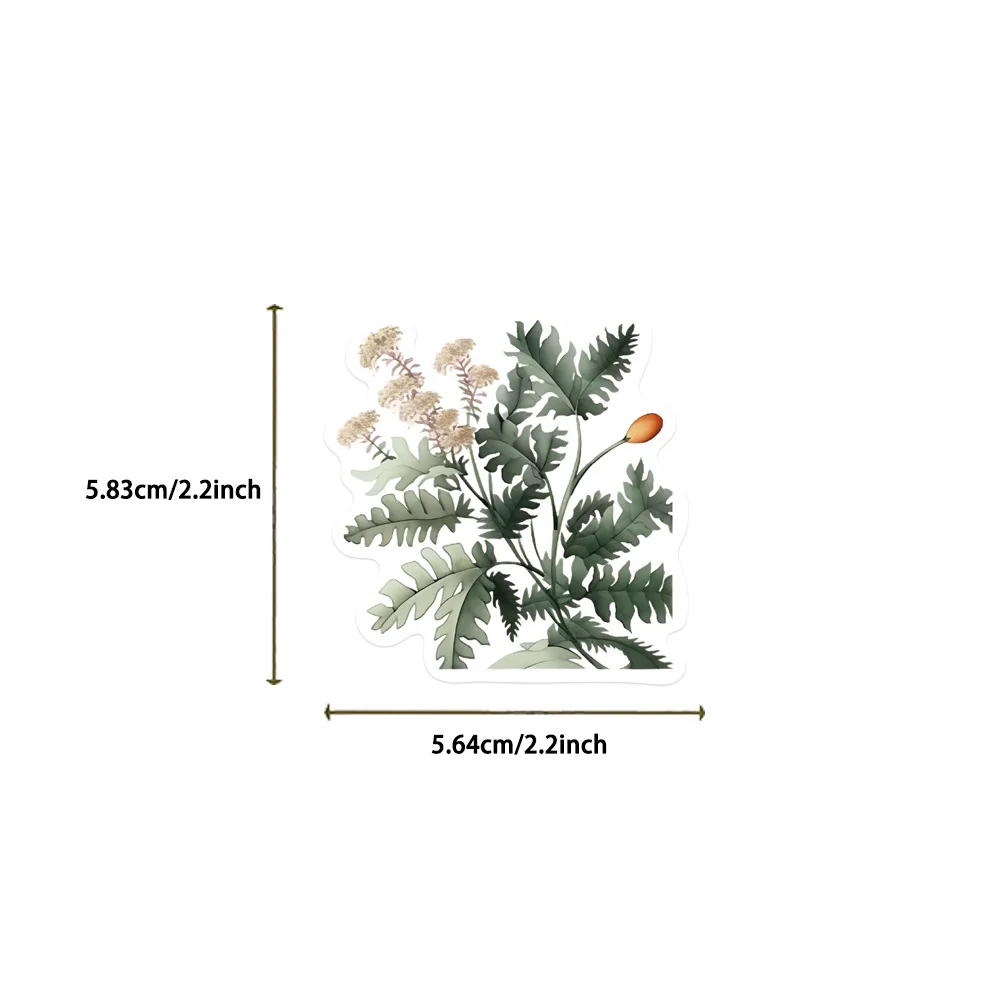 

50PCS Cute Green Plants Aesthetic Stickers Decoration For Fridge Notebook Bike Phone Suitcase Cartoon Kid Toy DIY Sticker Gifts