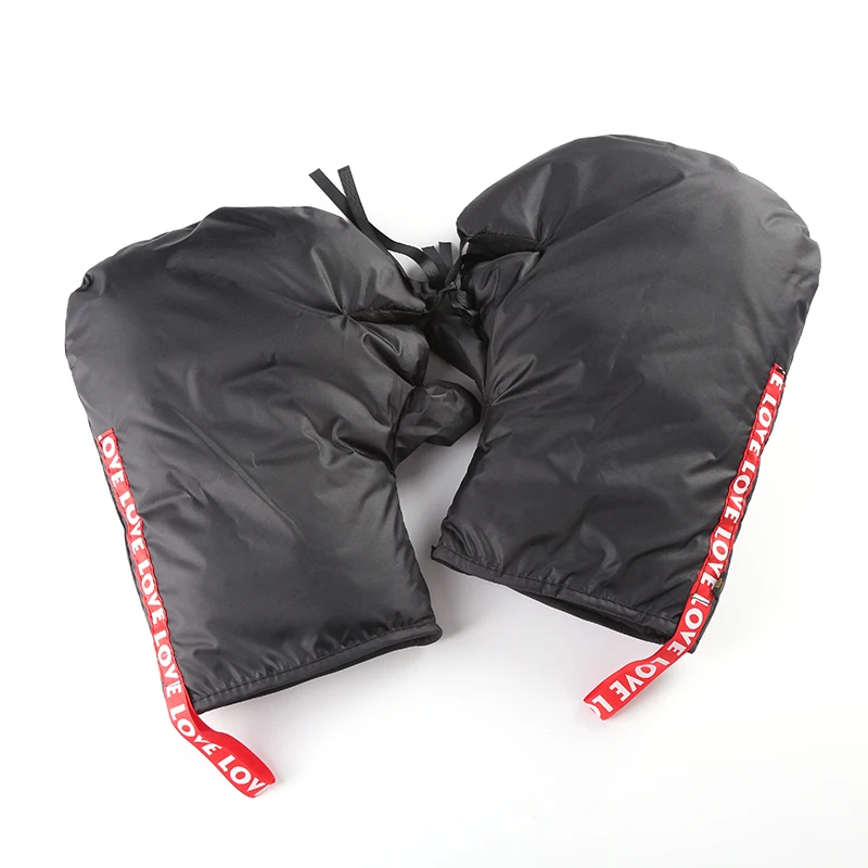 1 par de guantes a prueba de viento y lluvia para invierno, mangos de manillar cálidos para motocicleta, Scooter, bicicleta