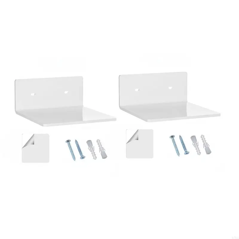

2pcs Современные плавучивые полки Easy Установка Home Organizat