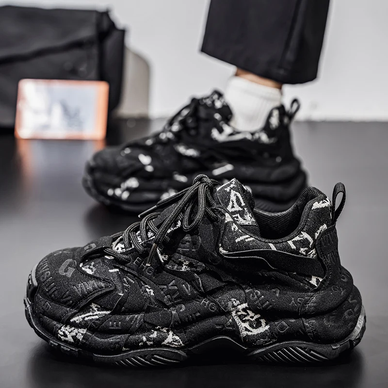 

Новинка 2023 года, осенняя модная универсальная удобная дышащая повседневная спортивная сумка для бега с толстой подошвой и низким вырезом, мужская обувь