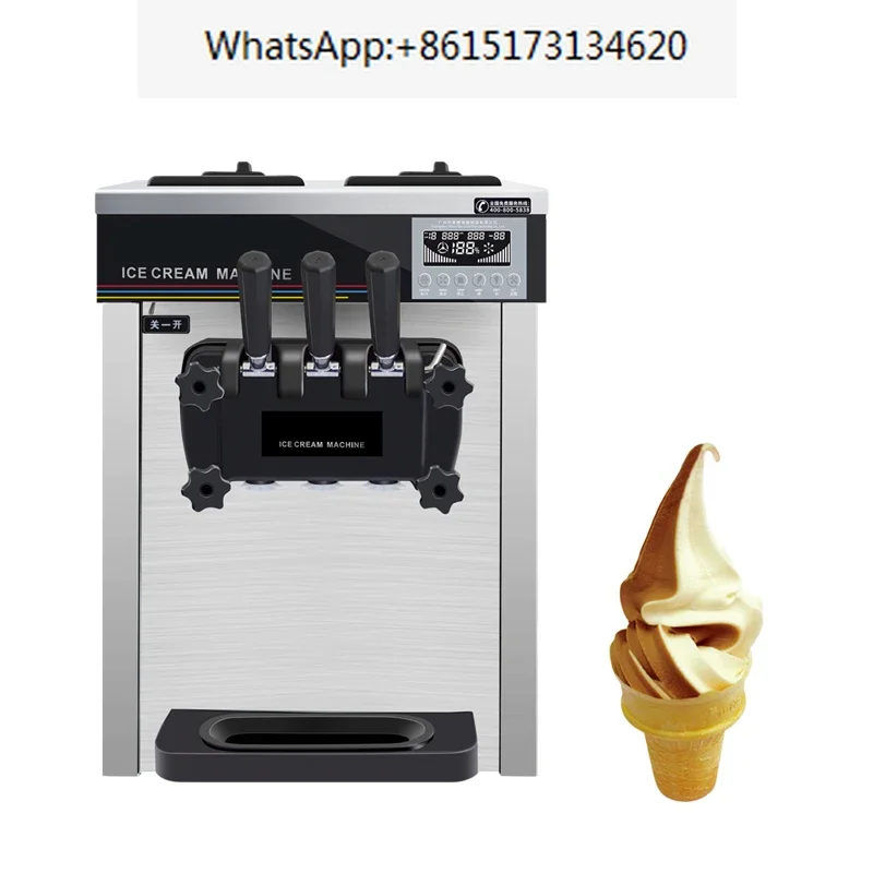 Hot selling small tabletop three flavor soft serve ice cream making machine