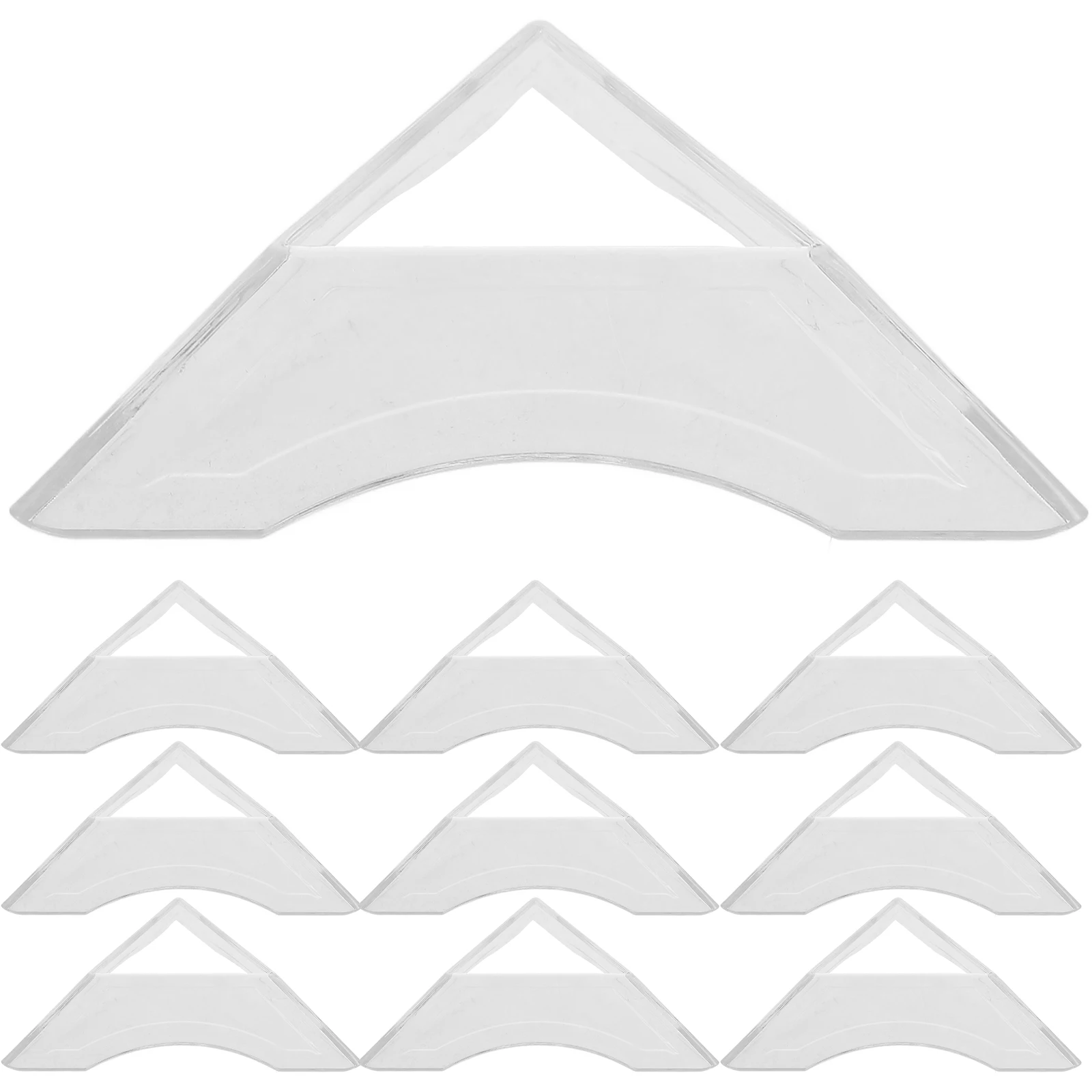 20개 투명 큐브 베이스 안전 삼각대 스탠드 재사용 가능 매니아를 위한 이상적인 디스플레이 큐브 스탠드 삼각형 큐브 베이스