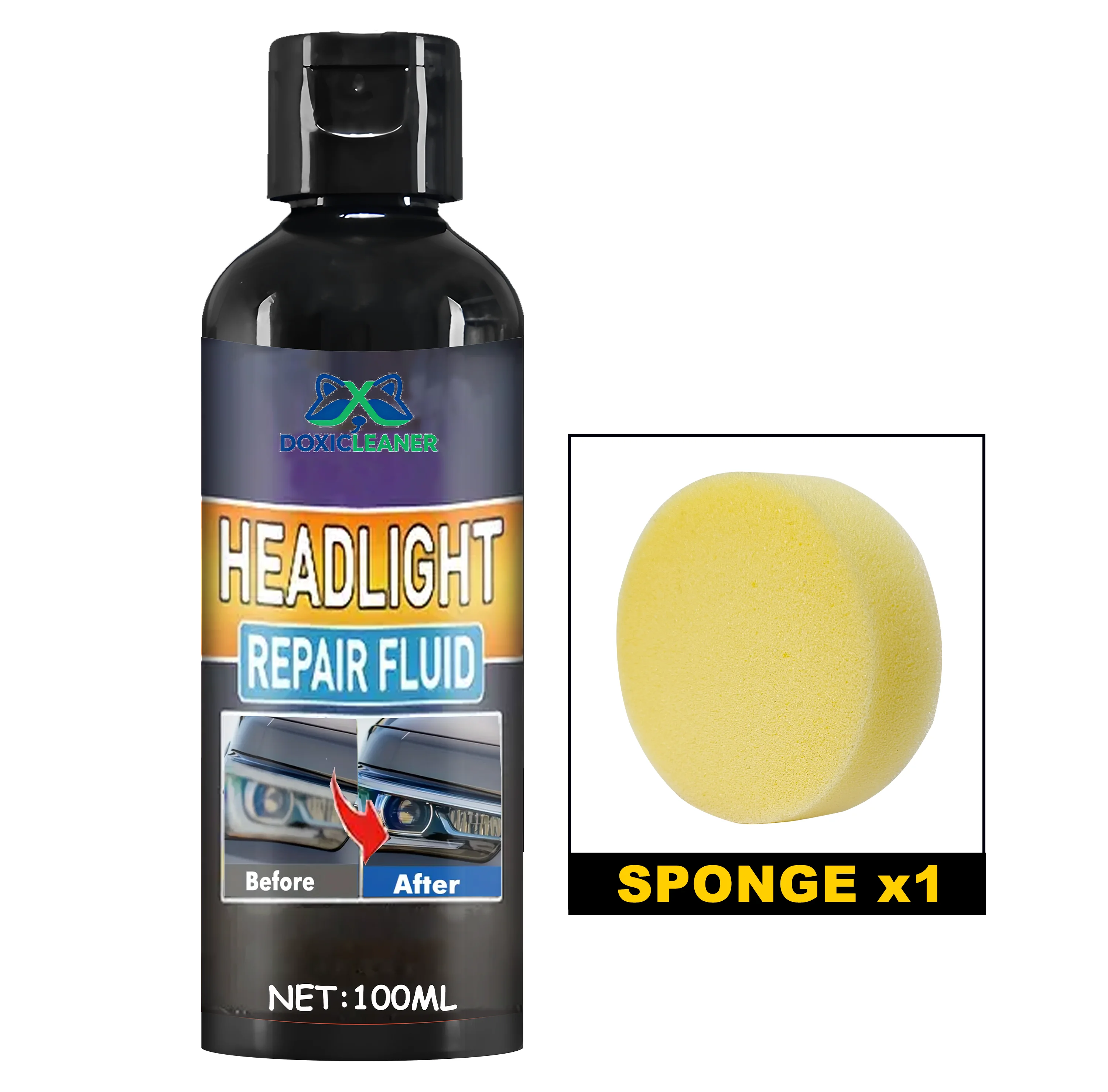 معجون احترافي لإصلاح المصابيح الأمامية للسيارة - مجموعة صيانة ضوء السيارة سهلة الاستخدام، واستعادة المصابيح الأمامية المؤكسدة والمصفرة والضبابية #4