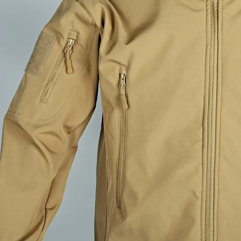 Tactical Jackets Hooded Men Military Windbreaker Thick Work Wear Soft Shell Multi-pockets Hunting Motorcy Tops Winter