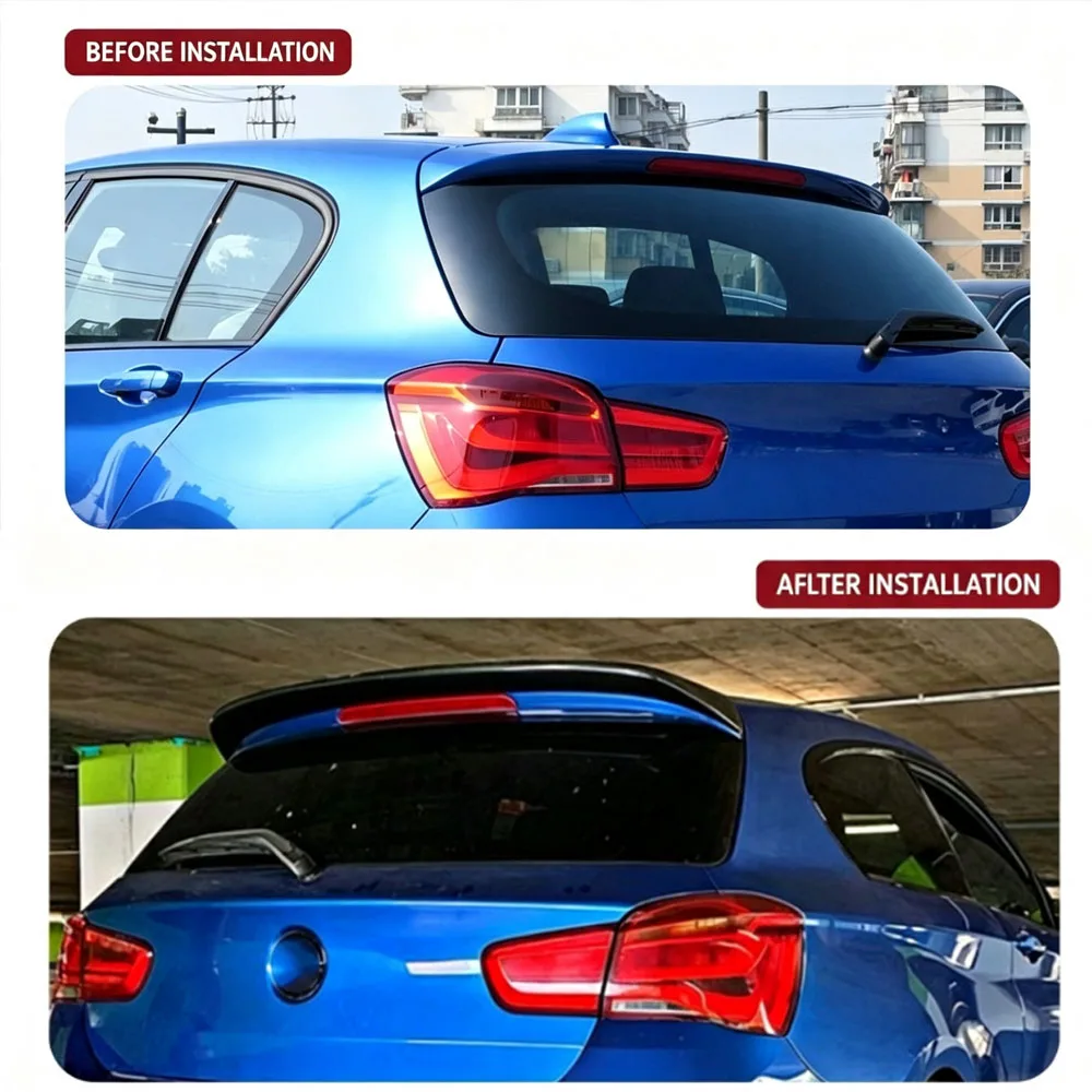 Car Spoiler Wing Lips for BMW 1 Series F20 F21 2011-2018 Hatchback for M Sports Rear Roof Trunk Splitter Tail Fin Accessories