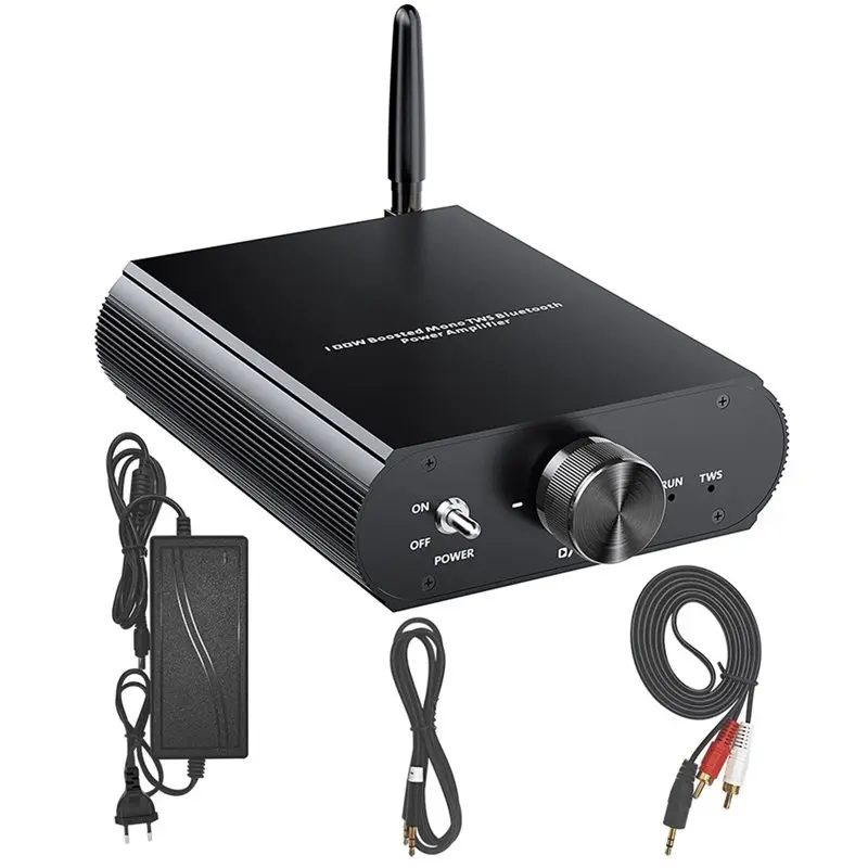 YS-T100W TPA3116 Bluetooth 5.3 Mono Power Amplifier, 12-24V Boost Mini Audio 100W Amplifier Support APP Control