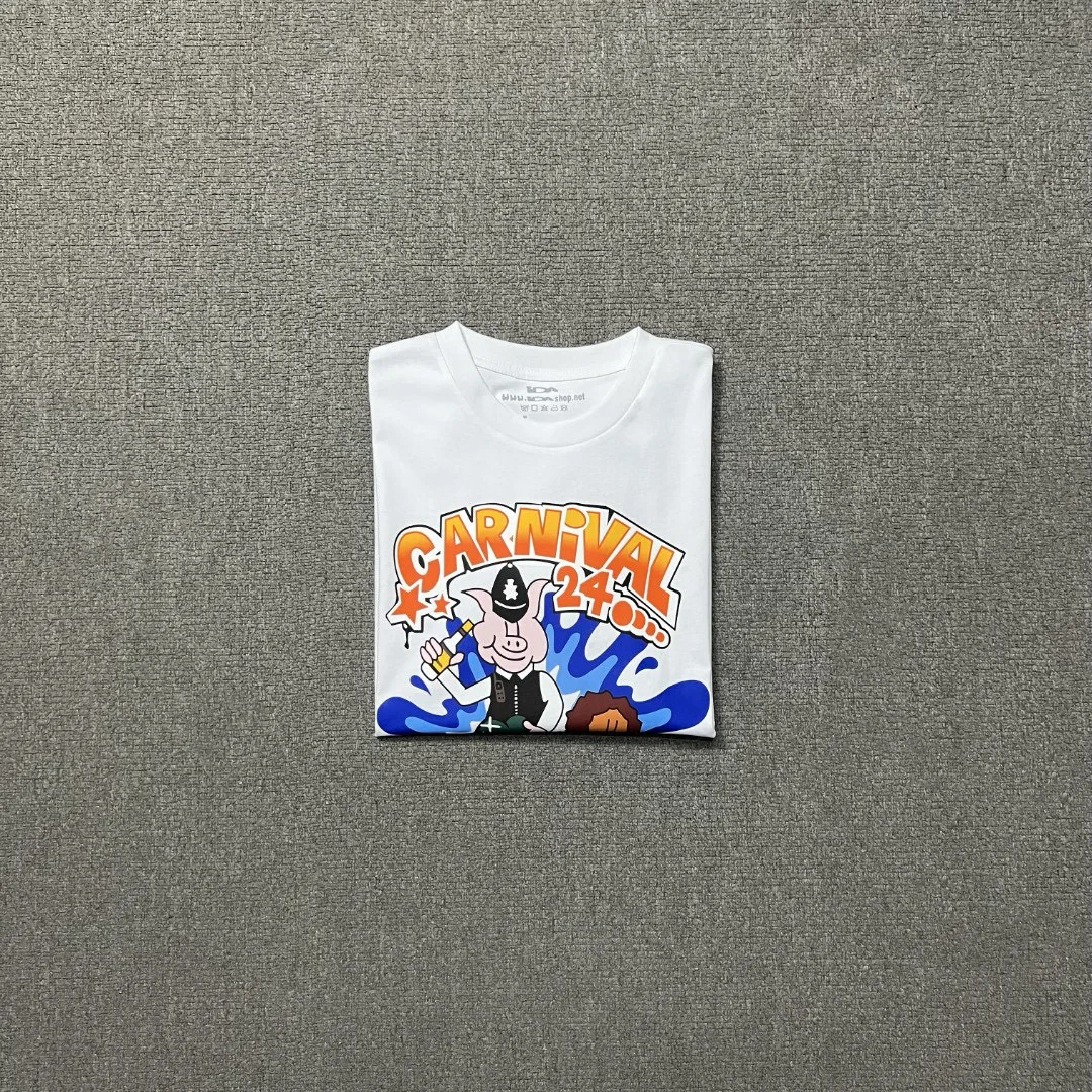 Ida americano streetwear diversão impressão de manga curta verão nova chegada americano oversized unisex casal tripulação pescoço camiseta