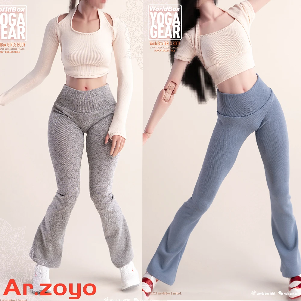 Worldbox 1/6 Female Yoga Gear Stretch Clothes Model Fit For 12'' AT201 AT202 Girl Action Figure Body Dolls