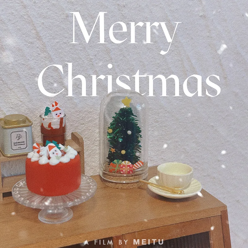 1:12 Ob11 Miniaturowa Choinka Zabawka Model Akcesoria do Domku dla Lalek Dekoracja Świąteczna Mikro-scena Rekwizyty Fotograficzne Zabawki