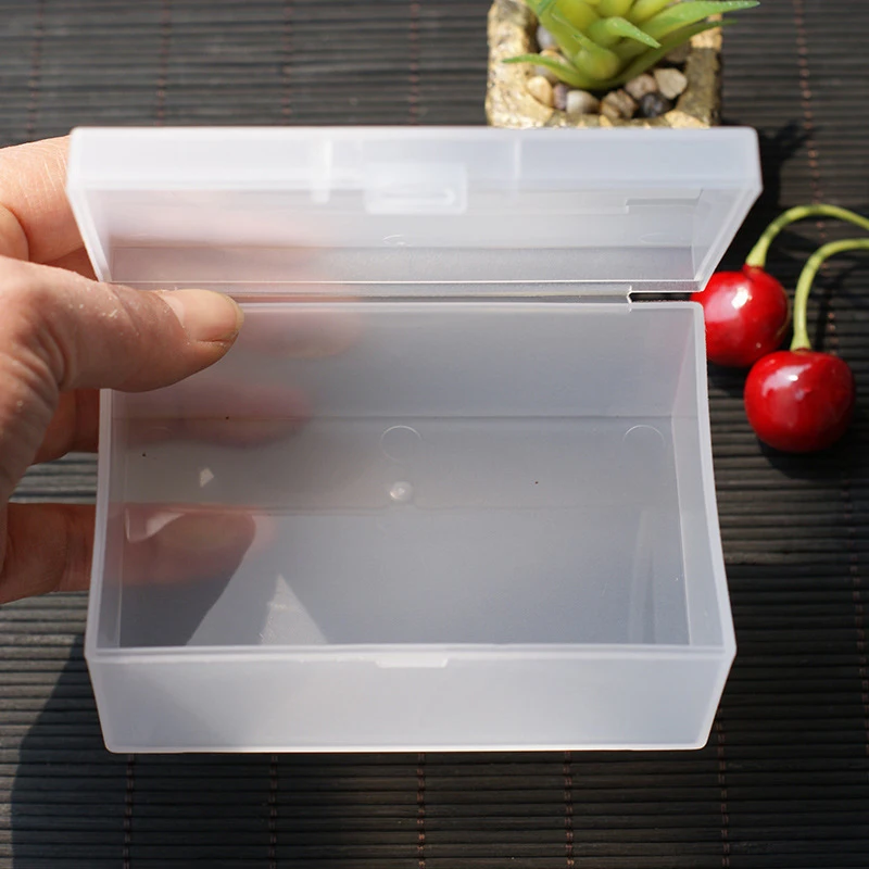 Plastic Storage Box Rectangular Translucent Box Dustproof Storage Case For Card Medicine Sundries Container Organizer