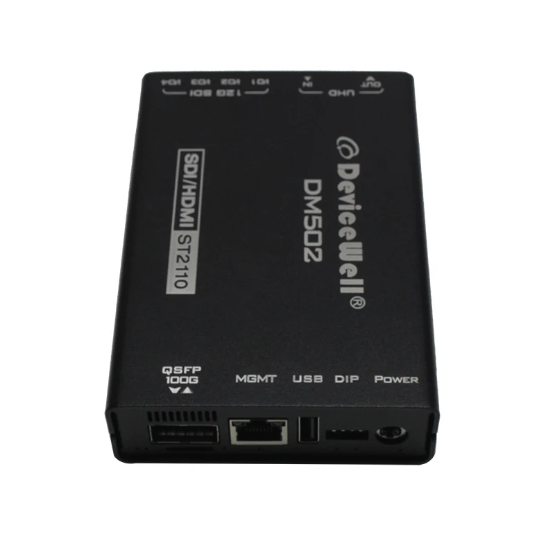 Bidirectional 12G SDI to ST2110 IP Converters 100G ST2110 4x12G SDI BiDi Uncompressed Video Converter DeviceWell DM502AR