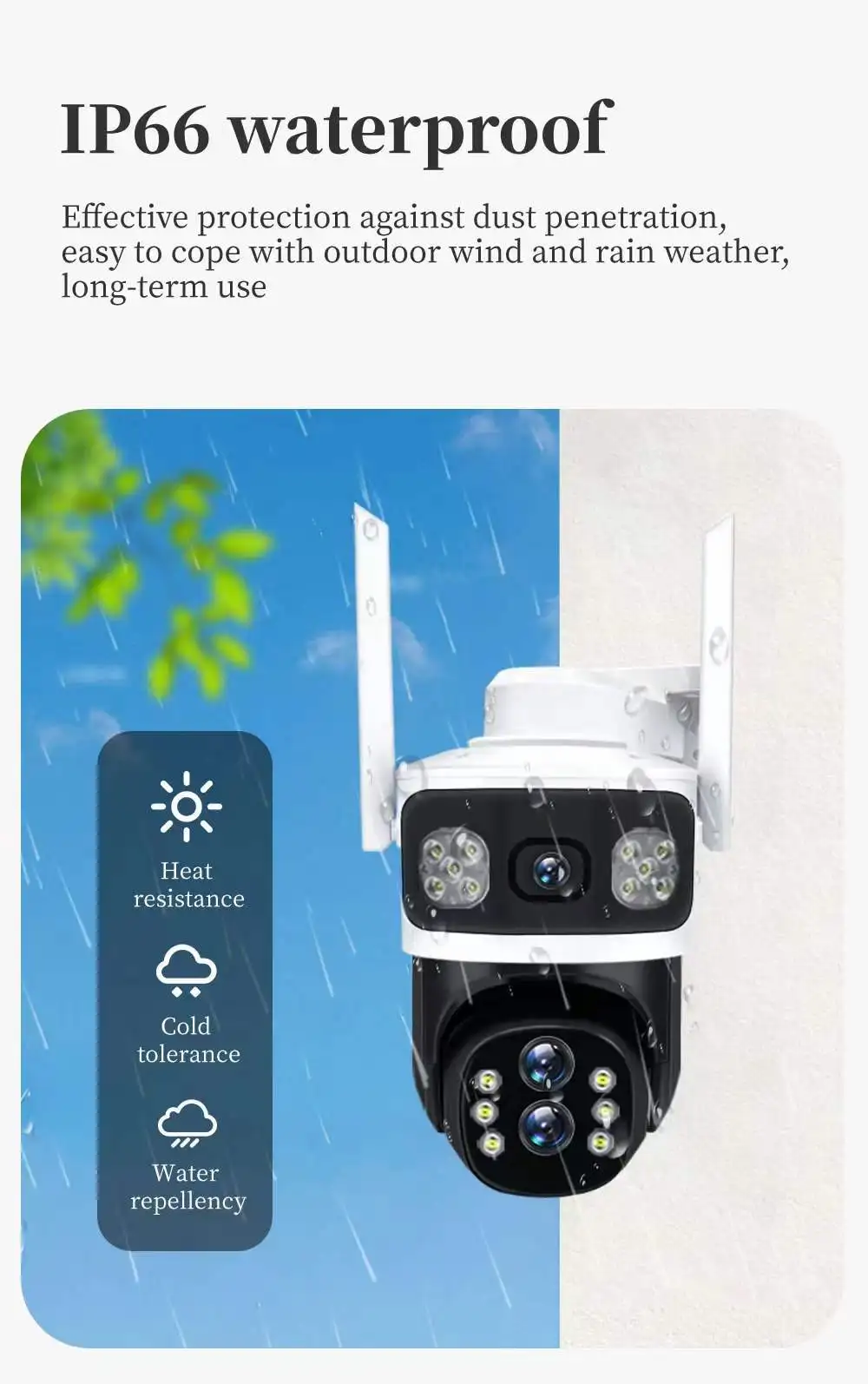 

6MP UHD V380APP Трехэкранная беспроводная PTZ IP-купольная камера с тройным объективом Полноцветная AI Обнаружение гуманоидов Безопасность CCTV Радионяня