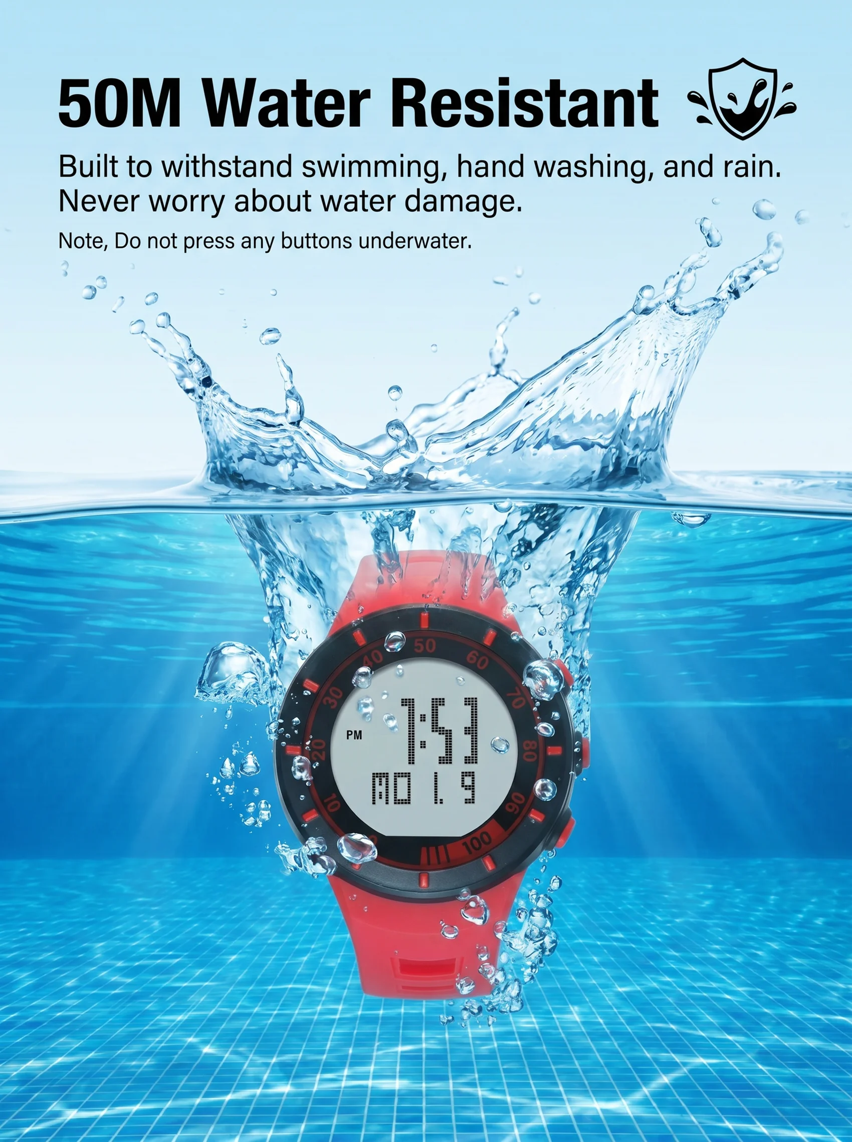 Ohsen Fashion Women Sports Watches Waterproof Ladies Jelly LED Digital Wristwatch Yellow Swimming Men Wristwatch Couple Watch