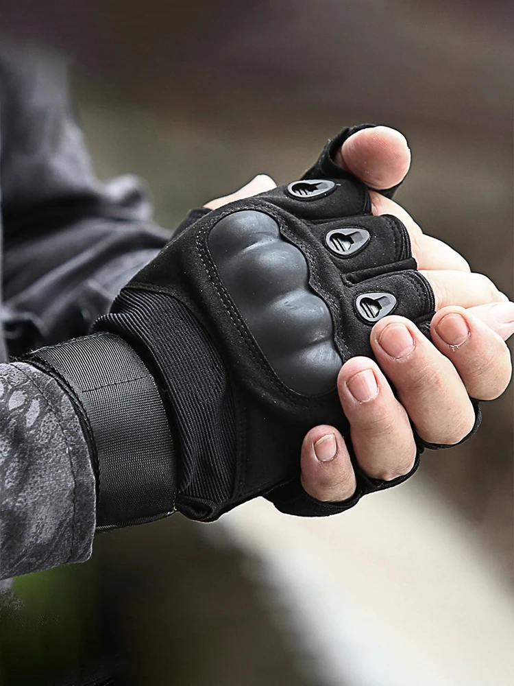 Half Finger rękawice taktyczne Outdoor męskie rękawice wojskowe piesze wycieczki motocyklowe kolarstwo rękawice sportowe strzelanie rękawice myśliwskie — zdjęcie 2
