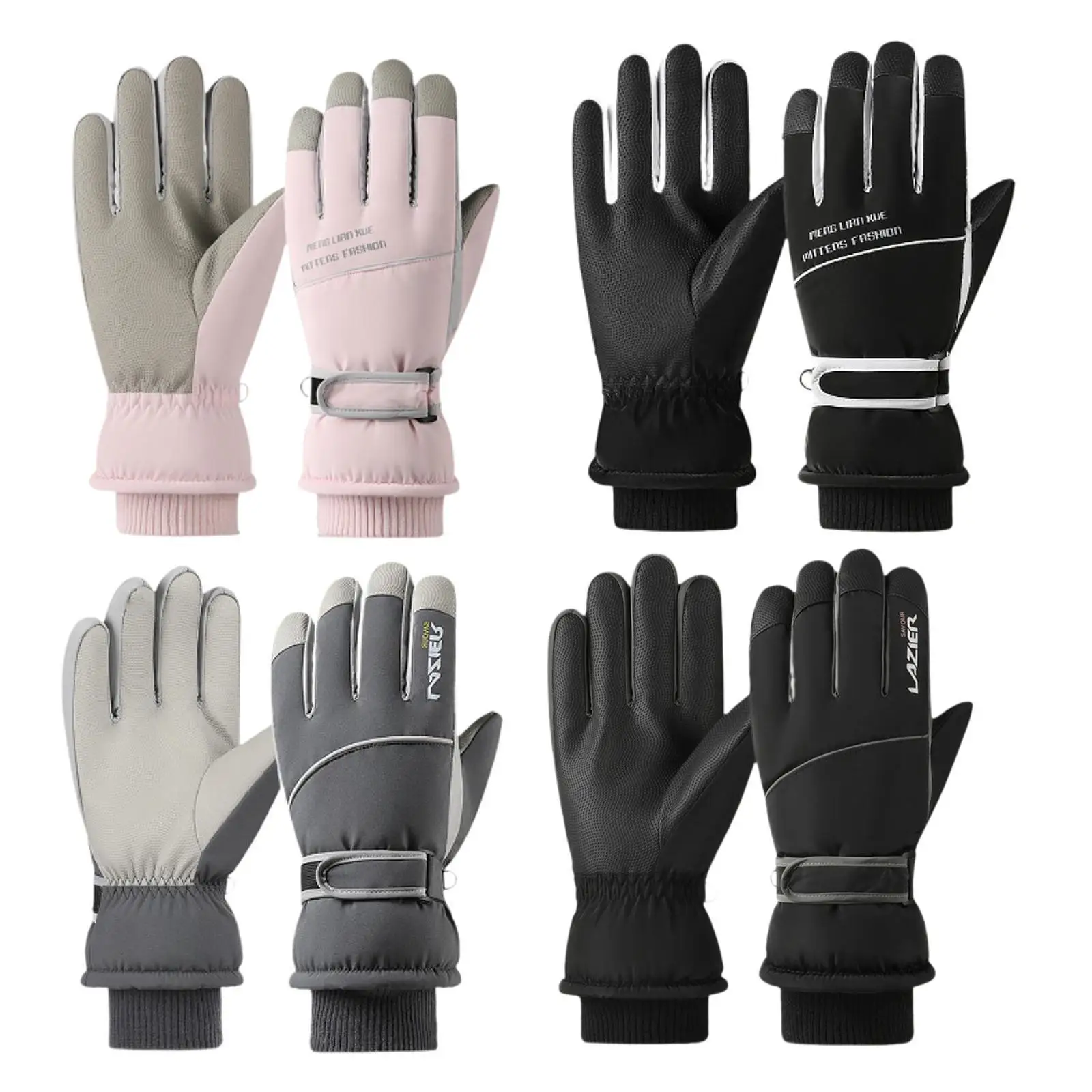 Winter Warm Gloves Snow Mitts Waterproof Comfortable Windproof Pair Thermal