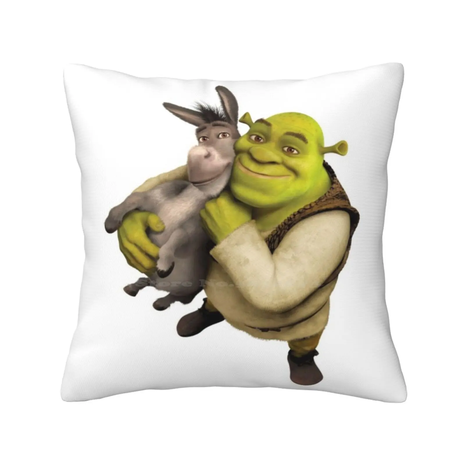 And Donkey Pillows Case Bedroom Home Decoration Princess Fiona Farquaad Lord Donkey Puss In Boots Meme Ogres Have Layers Onions