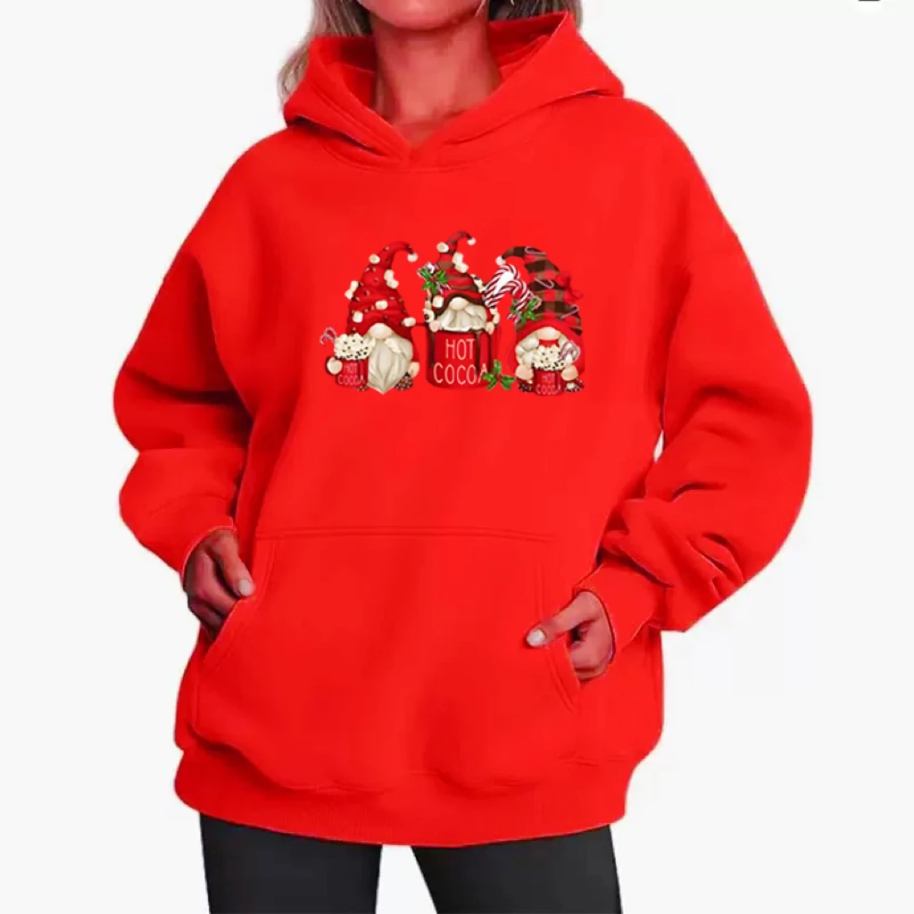 New Men Women Autumn Winter Hoodie Festive Christmas Graphic Sweatshirt Casual Loose  Long Sleeve Hoodie Street Hip Hop Clothing