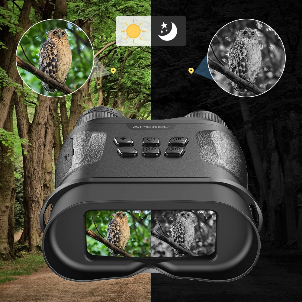 APEXEL Upgrade Night Vision Device Infrared Military Binoculars Digital 1080P Hunting Telescope Day And Night Dual Use Camping