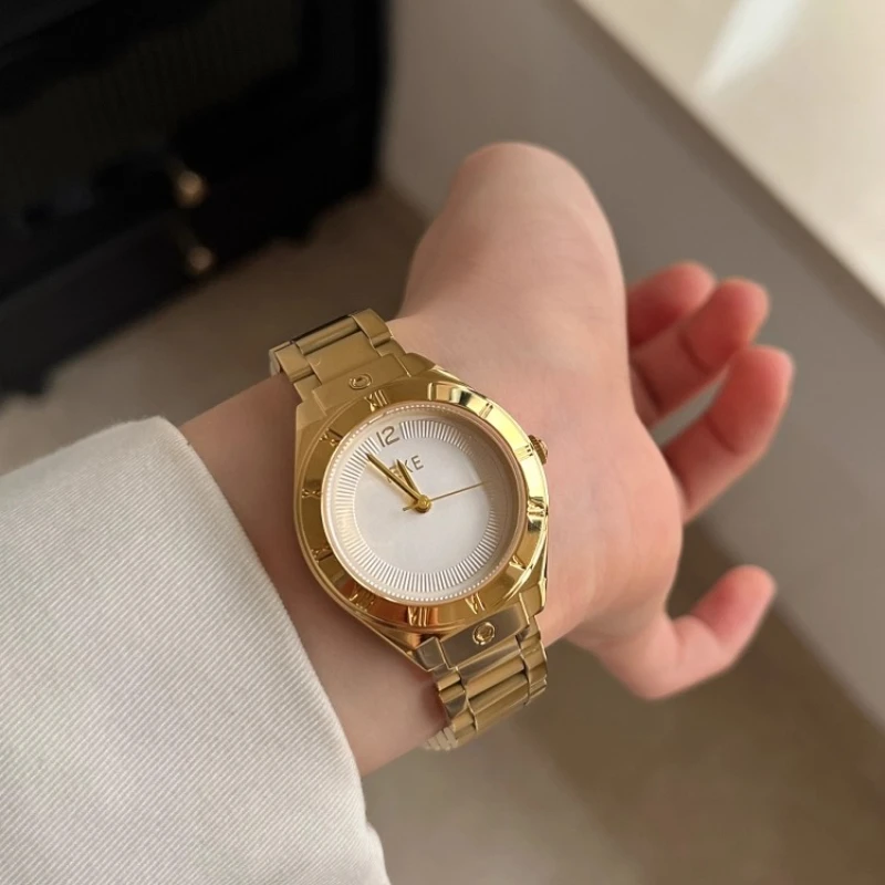 2025 waterproof quartz watch birthday gift light luxury cold wind classic trend women's watch elegant and simple