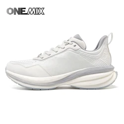 ONEMIX 2026 Winter Leather Running Shoes for Men Training Sport Shoes Warm Wear-resistant Female Jogging Shoes Walking Sneakers
