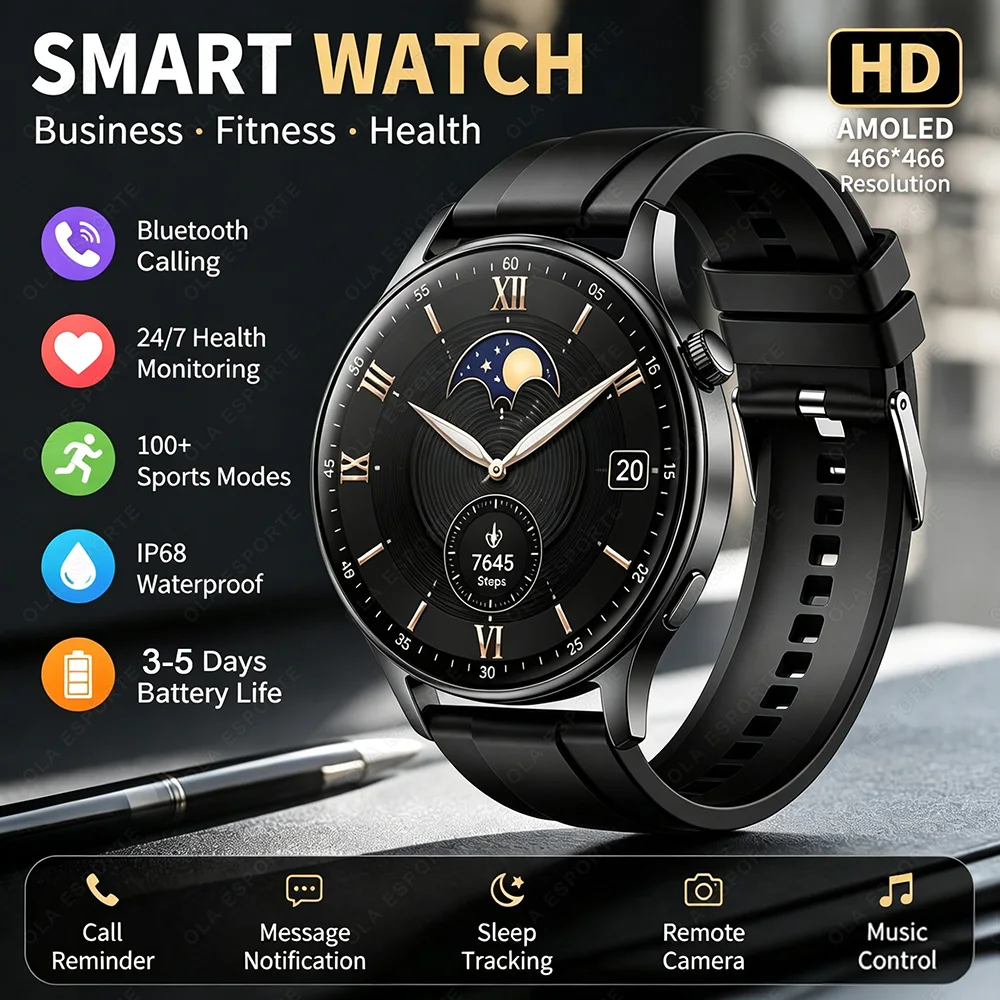 2026 Men Smartwatch For Women Full Touch Screen Voice Call Fitness Tracker Smart Watch Waterporoof Sport Wristwatch Gift HW12