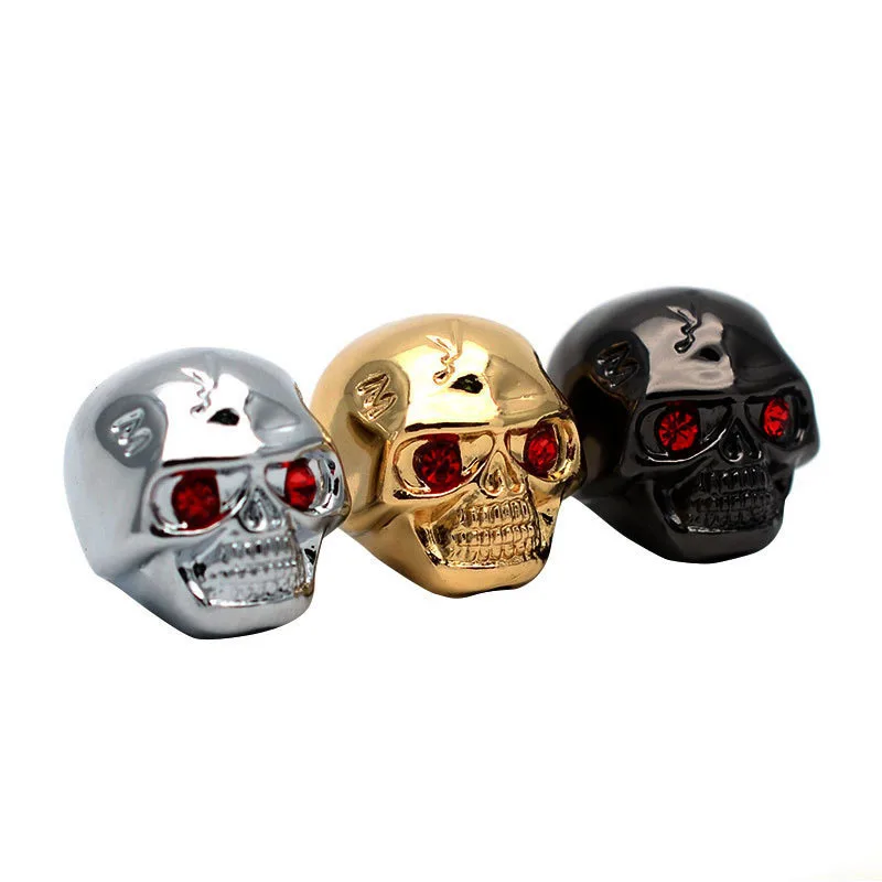 1pcs Shining Metal Skull Head Control Knobs for Electric Guitar Pots Tone Volume Control Knobs/Buttons Black/Chrome/Gold