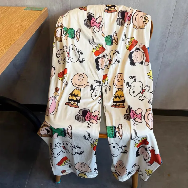 

Women Spring and Autumn New Home Casual pants Summer Snoopy Cartoon Casual Pajama Pants