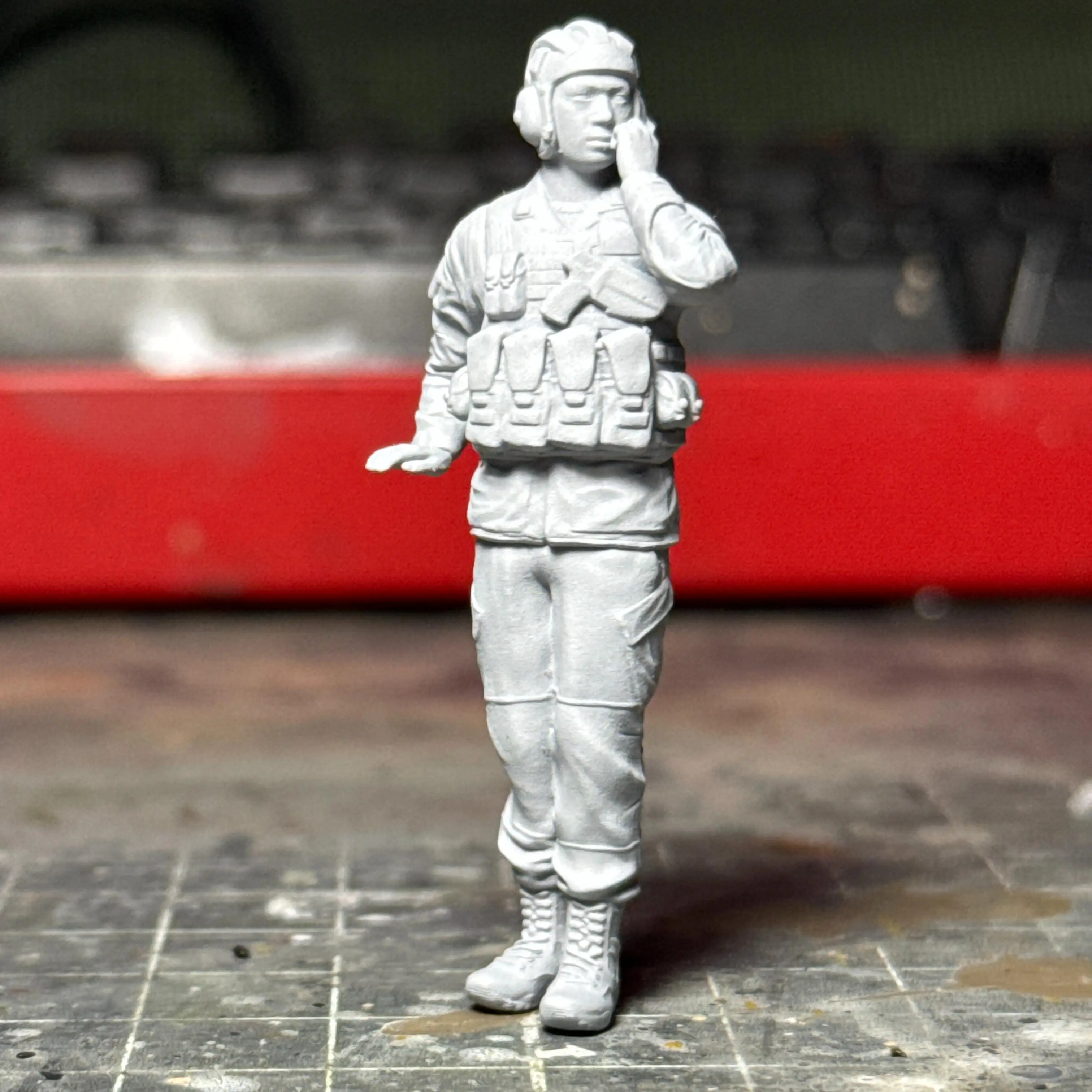 Analyste de modèle de soldat en résine incolore, figurine auto-assemblée, impression 3D, approche sur mesure, 1/35