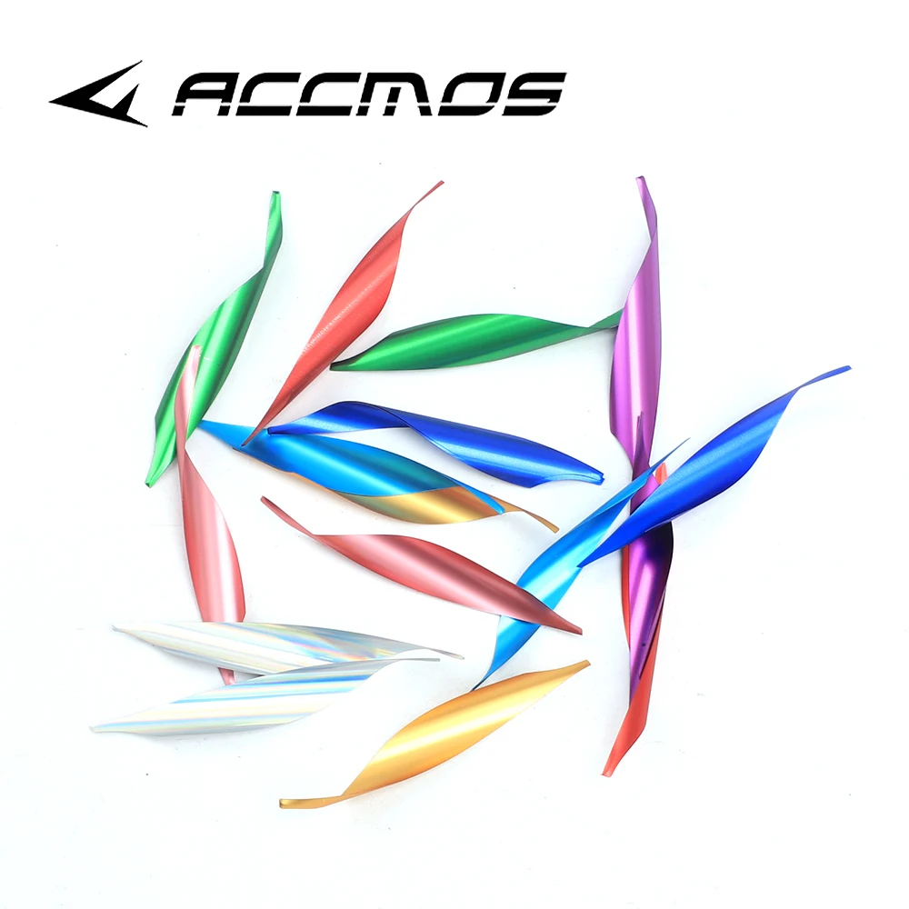 60pcs/box Archery Spin Vanes 3inch Spiral Feather DIY Arrow Archery With sticker Tape Accessories Left and Right Wing