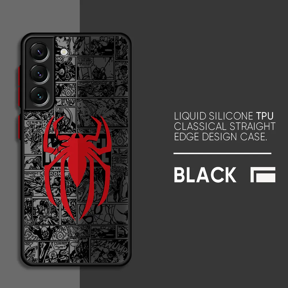 Custodia con Logo Marvel per Samsung Galaxy A53 A32 A52 5G A54 A34 A33 A13 A24 A72 A22 A14 A73 A23 A13 5G A22 Cover morbida opaca