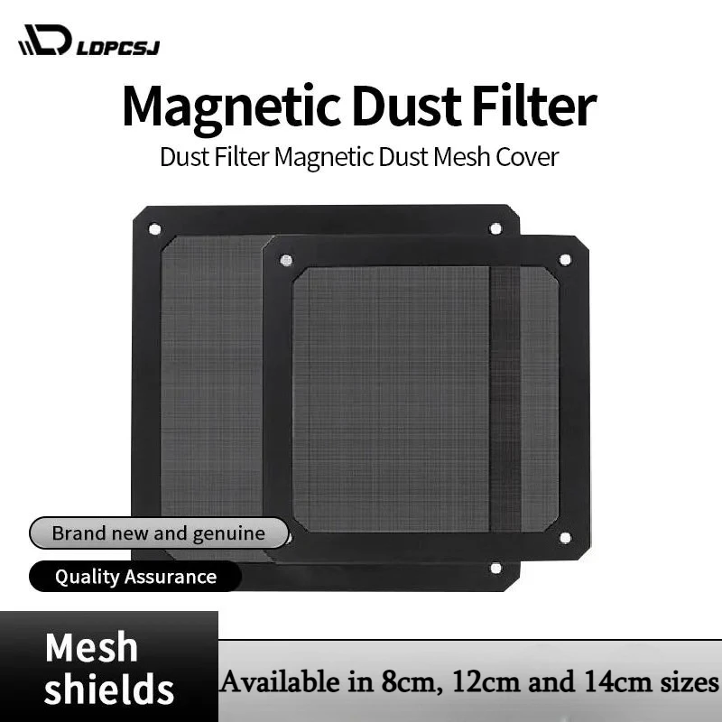 Magnetic Frame Dust Filter 8-14cm Dustproof Mesh Cover Net Guard with Hole for PC Computer Case Cooling Fan Power Supply Chassis