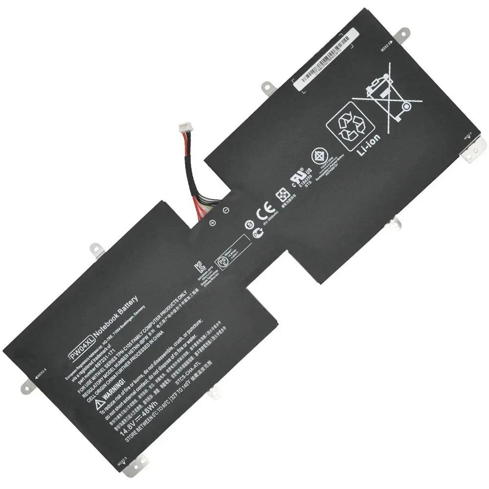 PW04XL Notebook Battery for HP SpectreXT TouchSmart 15-4000eg HSTNN-IBPW TPN-C105 14.8V 48Wh