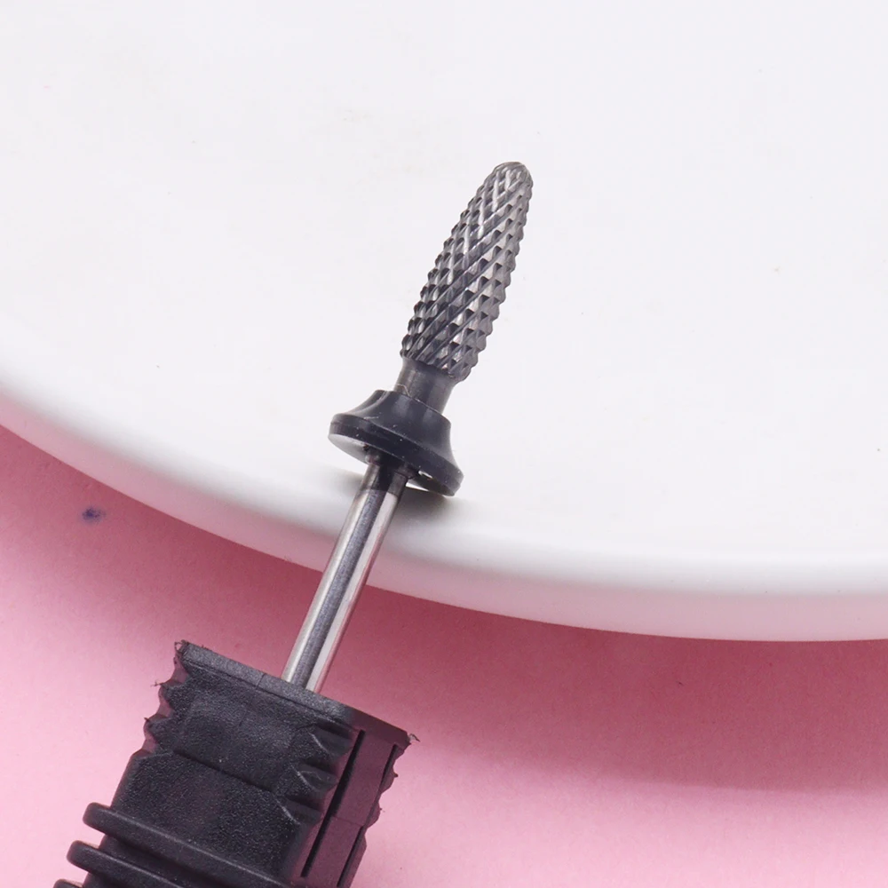 1Pcs 4mm Black-Plated Multi-Functional 2.35mm Nail Drill Bit, Polishing Head for Removing Nail Polish and Base Coat
