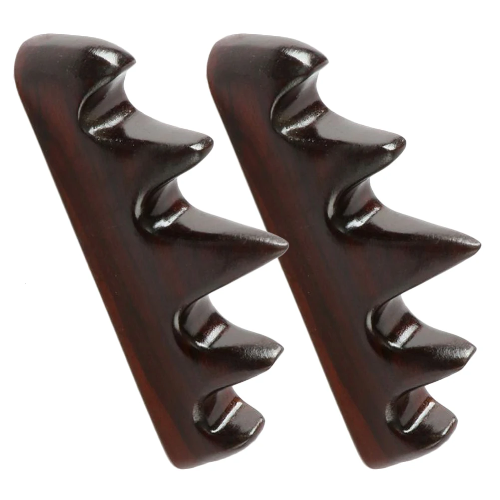 

2 Pcs Wooden Pen Holder Chinese Brush Rack Rest Penholder Ink Brown Calligraphy