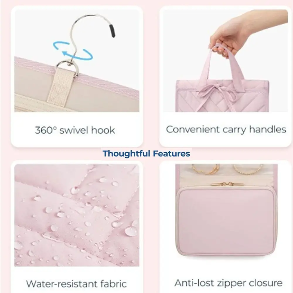 

Дорожный футляр для ювелирных изделий большой емкости, складной многофункциональный органайзер для ювелирных изделий, портативная сумка для хранения ювелирных изделий