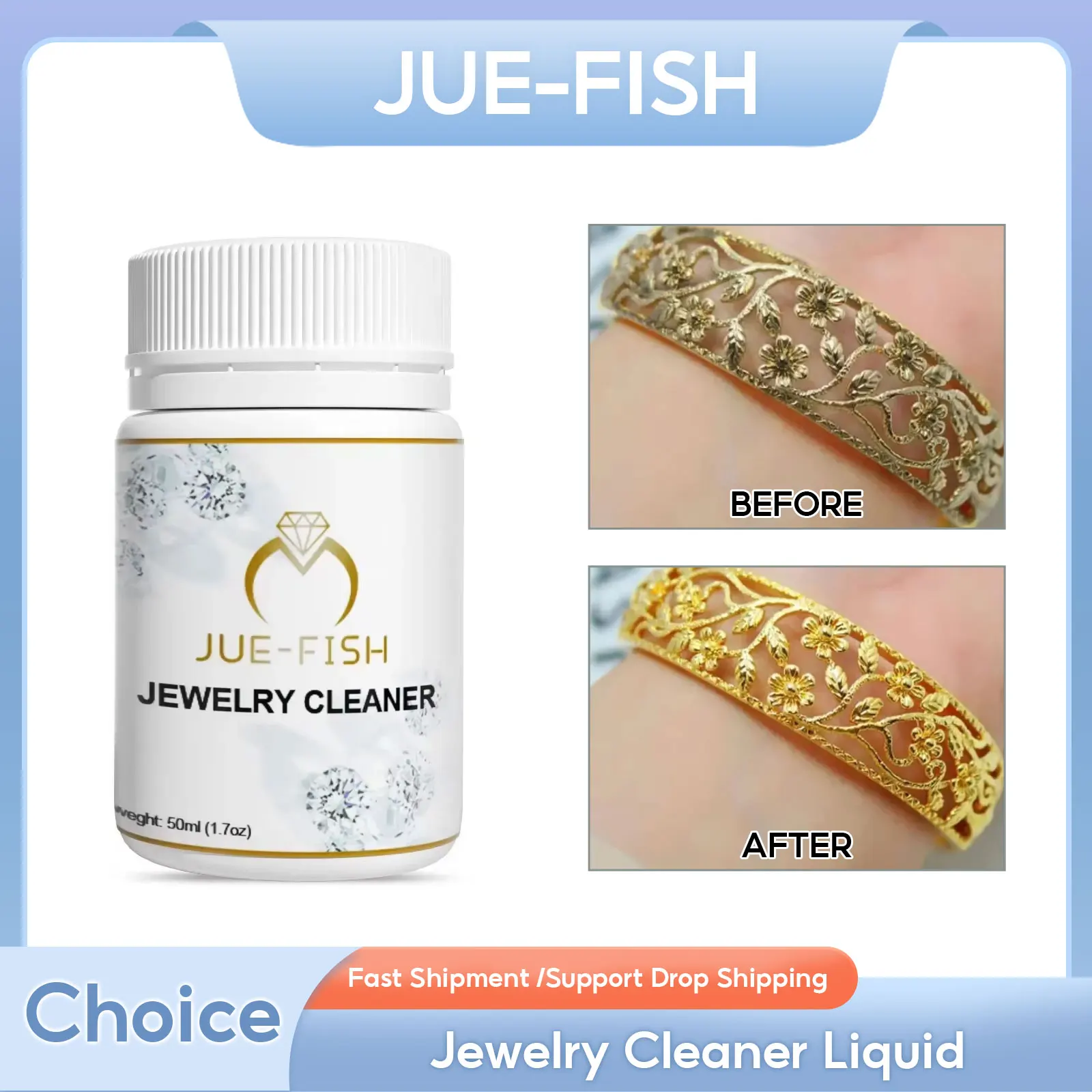 

Jewelry Cleaner Silver Gold Ring Clean Polishing Versatile Rust Remove Anti Tarnish Color Protection Jewelry Care Washing Liquid