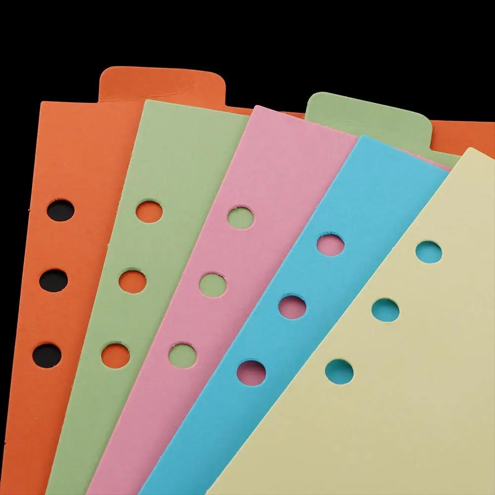 5 teile/satz Schule Liefert Fach Planer für Notebook Nachfüllen Papiere Index Teiler Index Paginierung A5 A6 A7 Binder Teiler