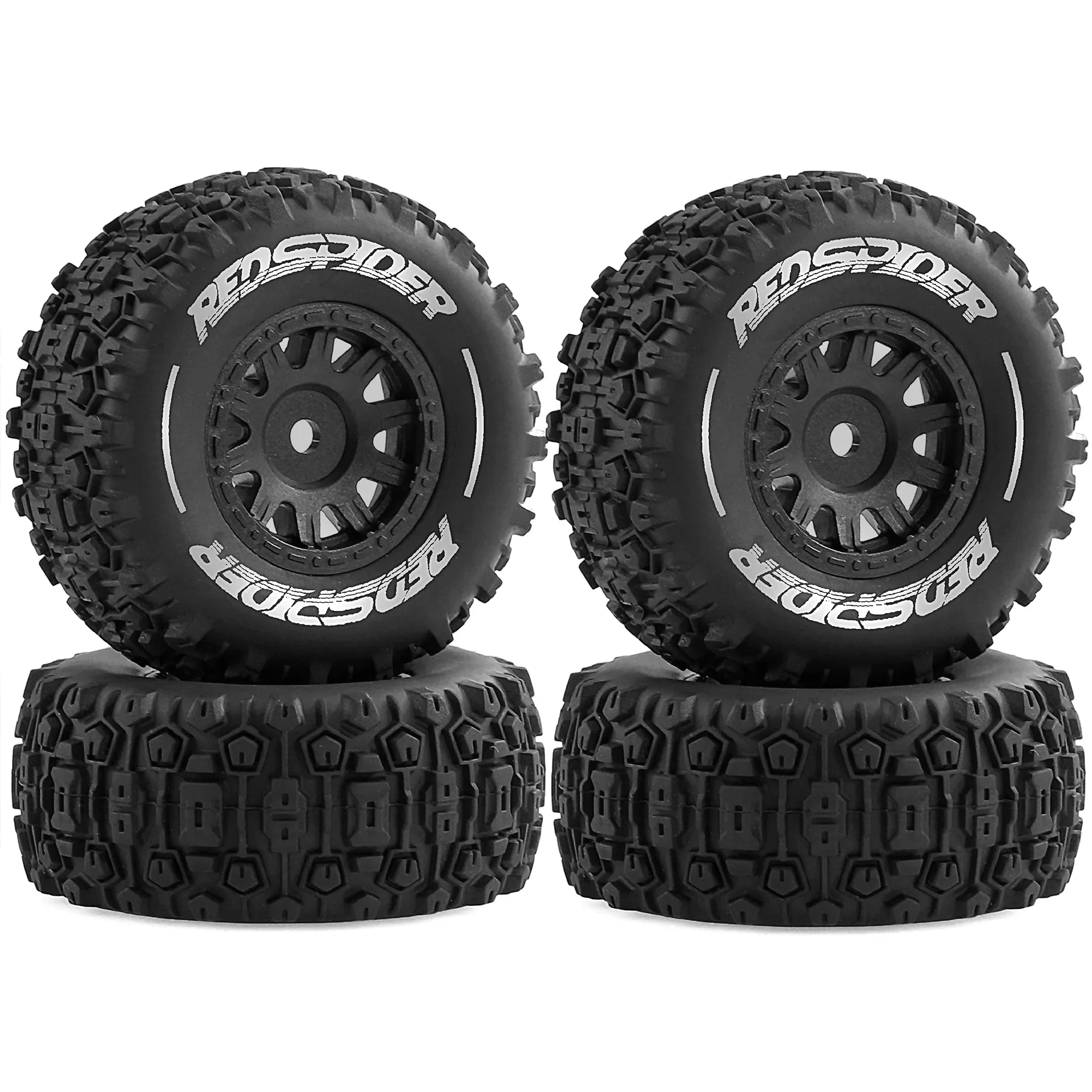 العنكبوت الأحمر RC 4 قطعة الإطارات LC عجلات شاحنة قصيرة MOJAVE GROMFor 1/14 شاحنة قصيرة Mojave صغيرة