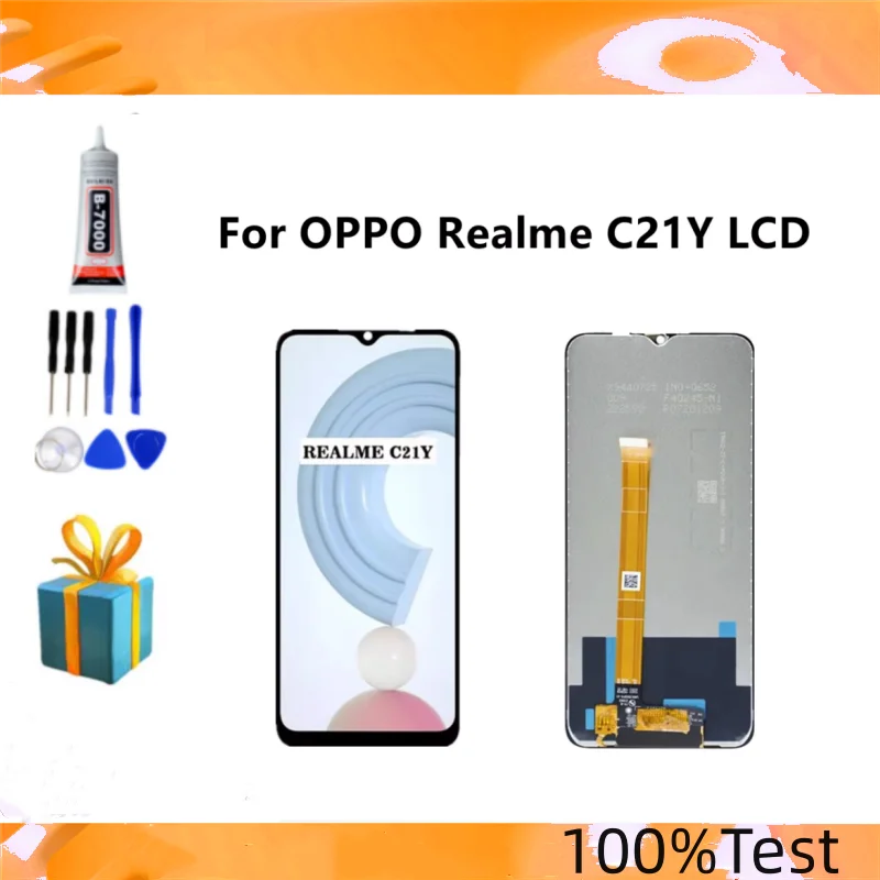 Tested For Oppo Realme C21Y C21 Y LCD RMX3261, RMX3263 Display Touch Screen Digitizer Assembly Replacement C21y LCD Repair Par