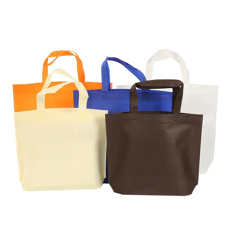 20 Pcs Customizable Non-Woven Shopping Bags Reusable Eco-Friendly Promotional Gift Items with Custom Logo Printing