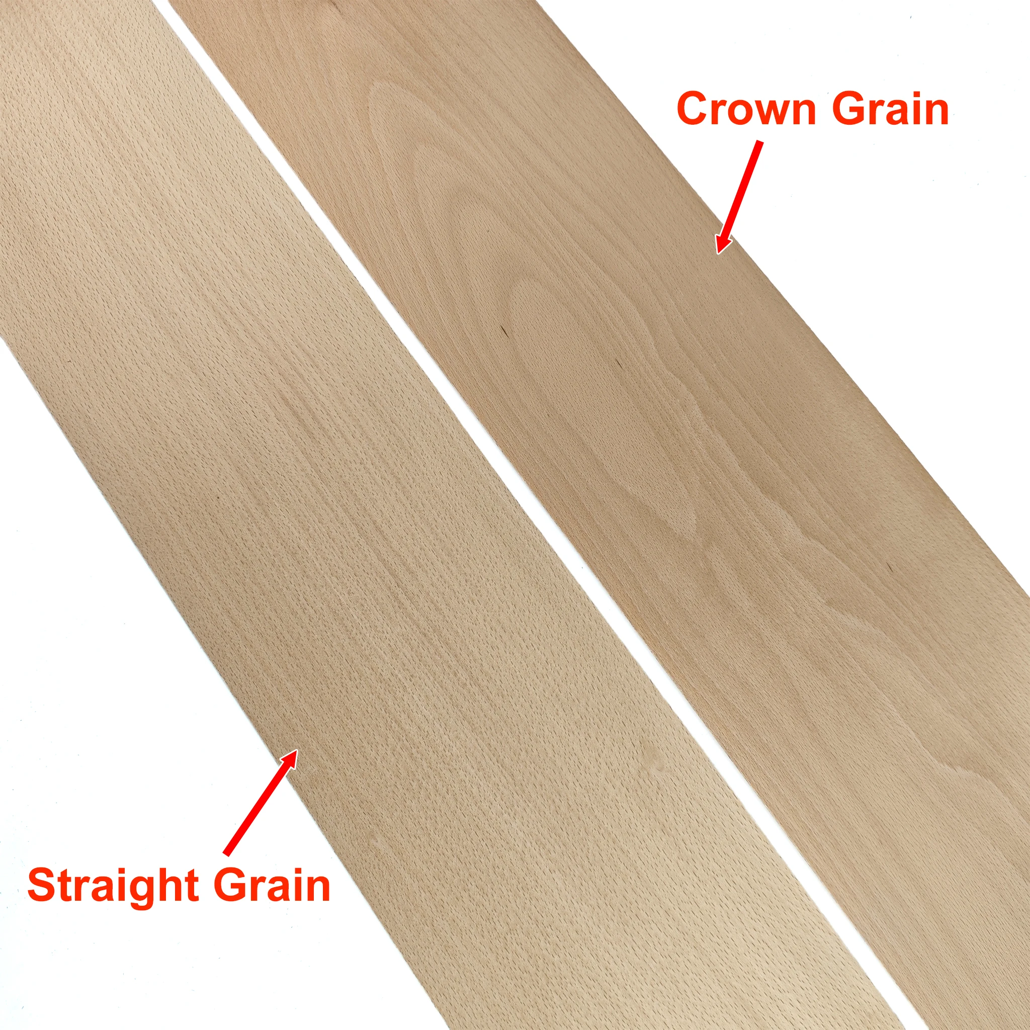 Thick Cut Natural Red Beech Wood Veneer – Straight Grain & Crown Cut – For Furniture, Cabinets, Interior Decoration and Woodwork