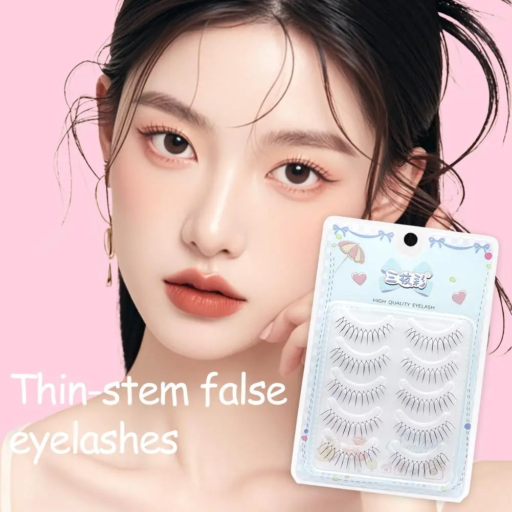 U-förmigen Falschen Wimpern Dünnen Stiel Natur Curling Up-Tool INS Falsche Koreanische Make-Up Lash Streifen Wimpern Verlängerung Volle idol H5A8
