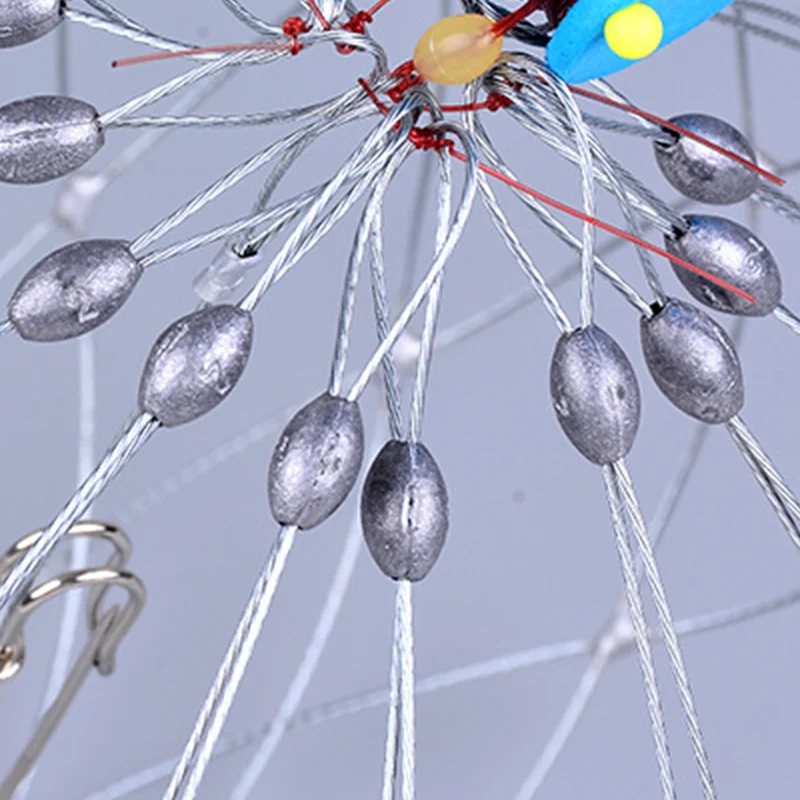 1 Stück Stahldraht-Krabbenkäfig mit Automatischer Öffnung und Schließung, Fisch- und Krabbenfangnetz, Fischköder-Käfig, Krabbenfangwerkzeug – Detail 12