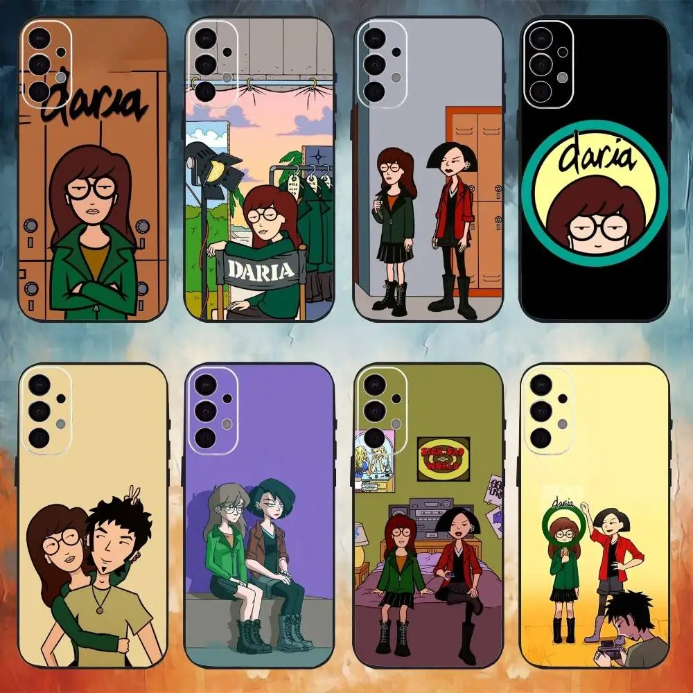 

Cartoon D-Daria Phone Case For Samsung S25,S24,S21,S22,S23,S30,Ultra,S20,Plus,Fe,Note,10,9,5G Black Cover