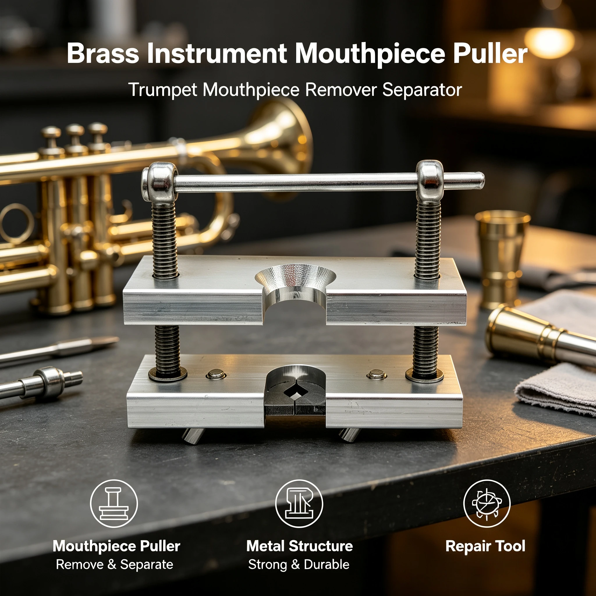 Brass Instrument Mouthpiece Puller Trumpet Mouthpiece Remover Separator Maintenance Repair Tool