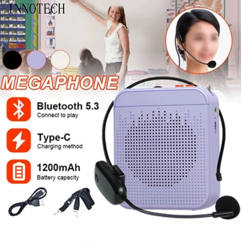 

K5 Wireless Voice Amplifier with Belt Lightweight Bluetooth Speaker FM Radio Plastic Sound Amplifier For Teacher Class