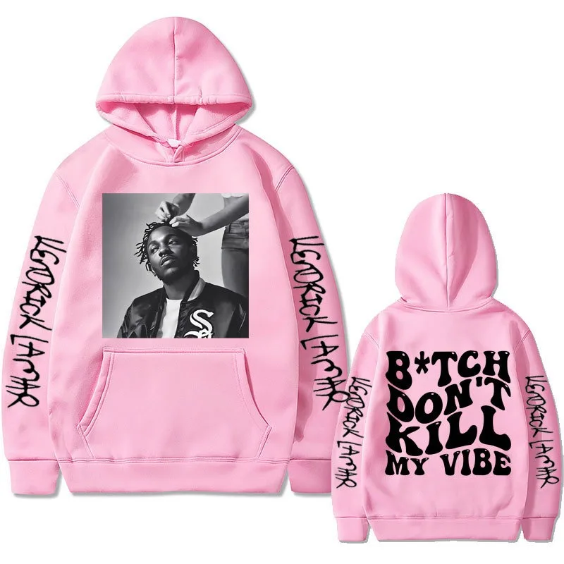 كندريك لامار لا تقتل بلدي فيبي الرسومات هوديي الرجال هوديس موضة رسالة بلوزات فضفاضة عادية قناع السترة Sportwea #6